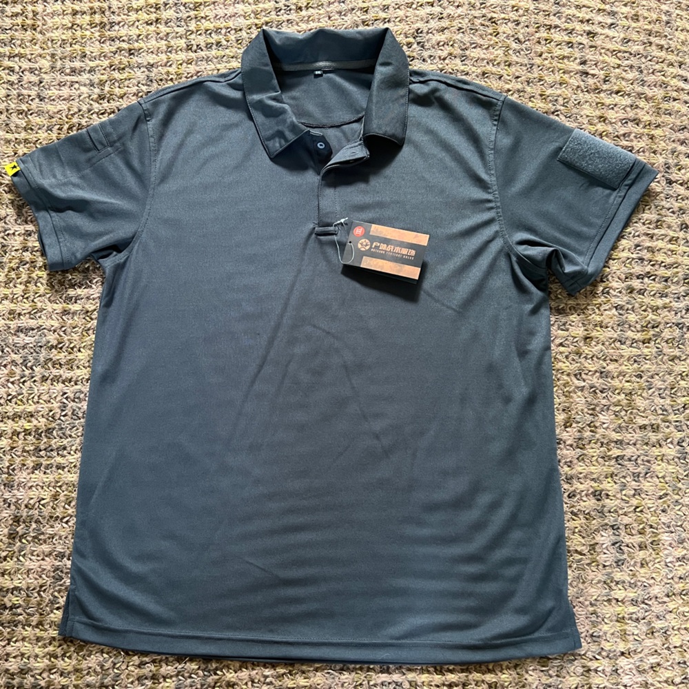 Outdoor Tactical  Mens 3XL, Gray Stretch Polo Shirt, Short Sleeve, NWT
